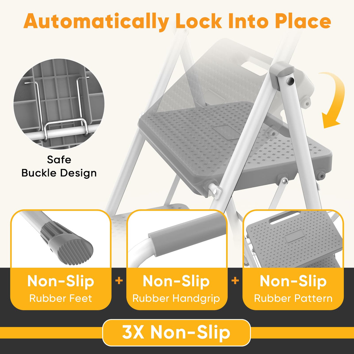 KMFurnila ten-and-a-half-inch anti-slip pedals offer secure footing.