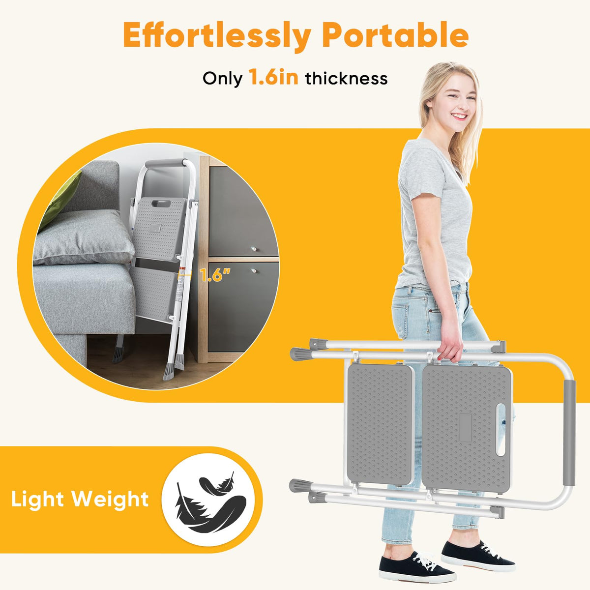 KMFurnila compact storage design fits into tight spaces.