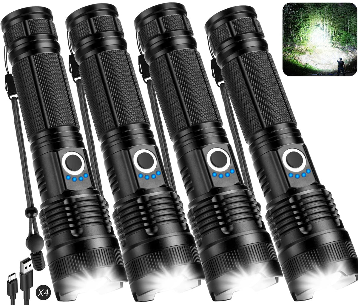 Kmivo four-pack flashlights in gift box ready for gifting