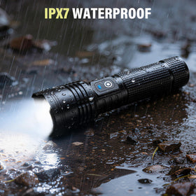 Kmivo two-pack flashlight ready for camping and home use with bright illumination.