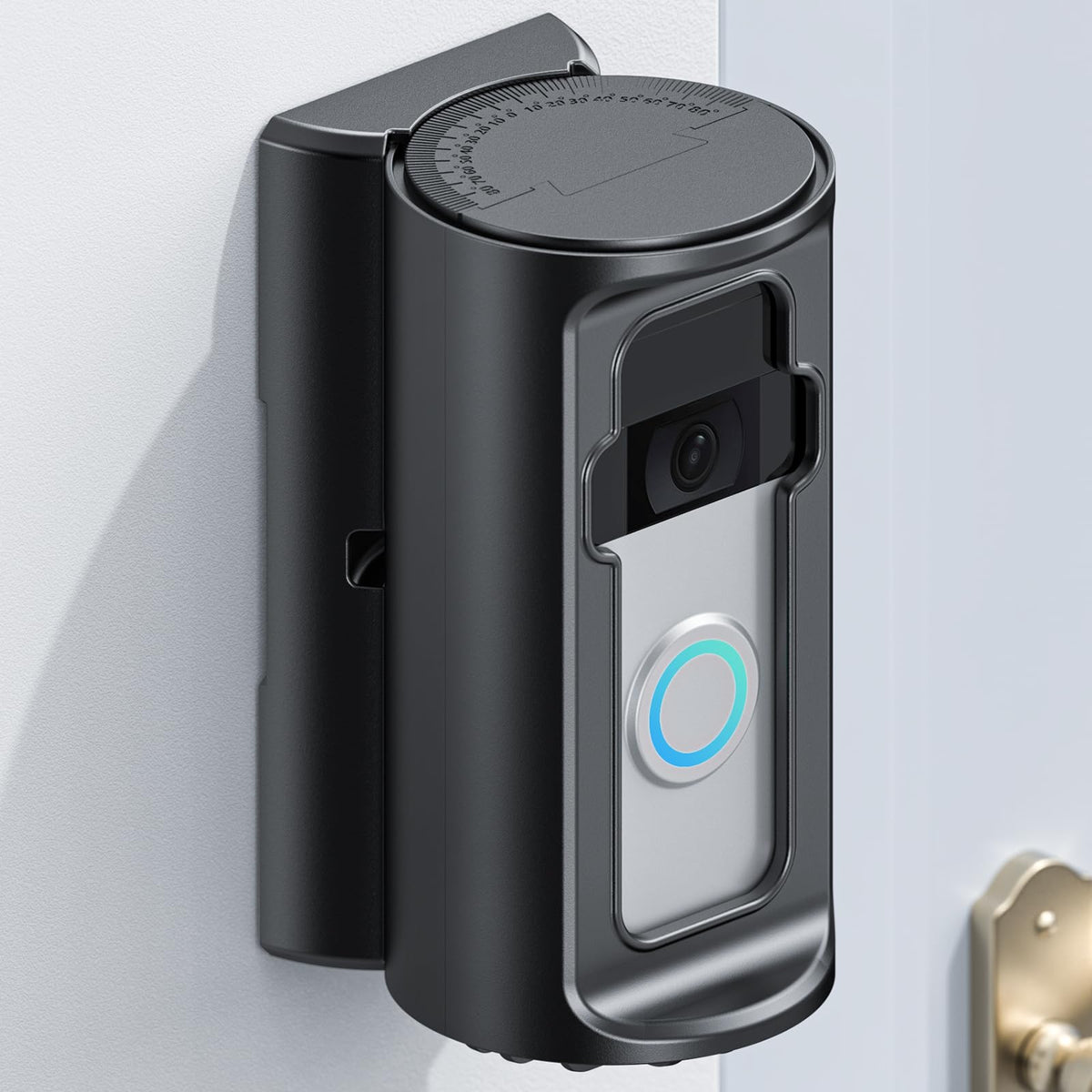 KMOUANTS adjustable 360° doorbell angle mount for Ring cameras improves video framing