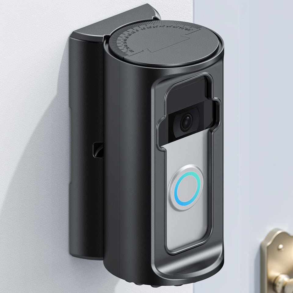 KMOUANTS adjustable 360° doorbell angle mount for Ring cameras improves video framing