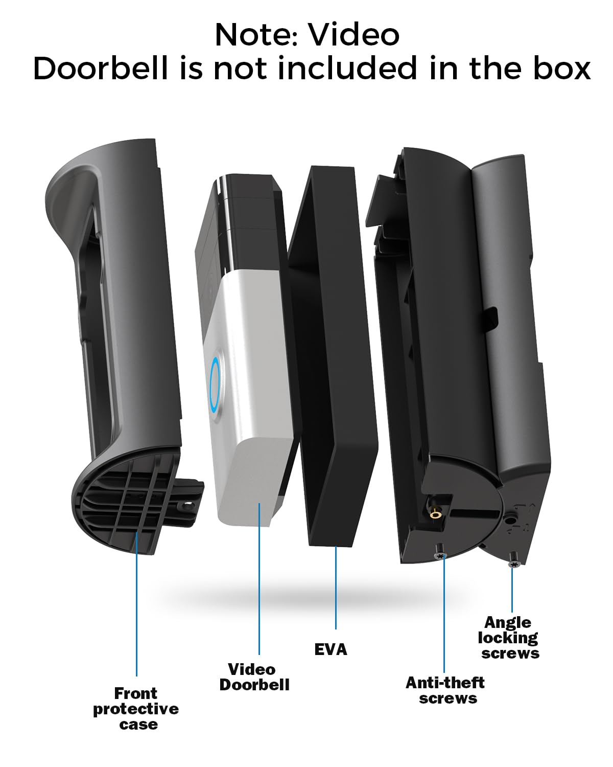 Slim, unobtrusive KMOUANTS bracket blends with the front door area