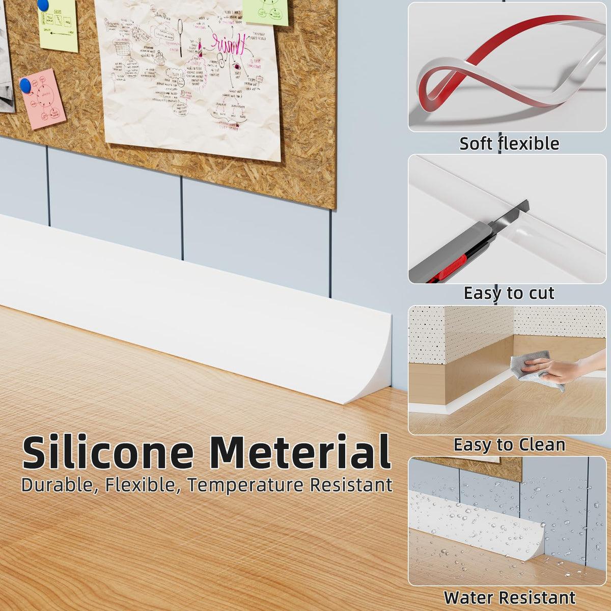 KNEELISA 15mm by 20mm bendable molding in white