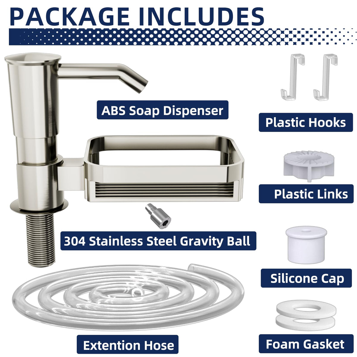 KNEELISA ABS plastic dispenser close up, smooth surface and durable build