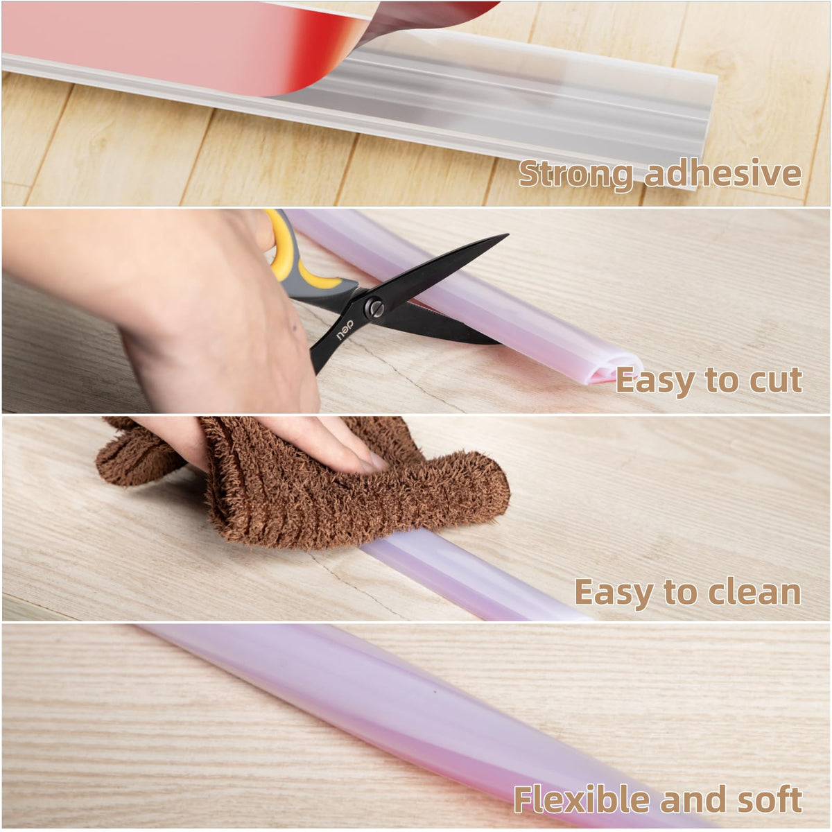 KNEELISA collapsible splash guard folds for easy storage.