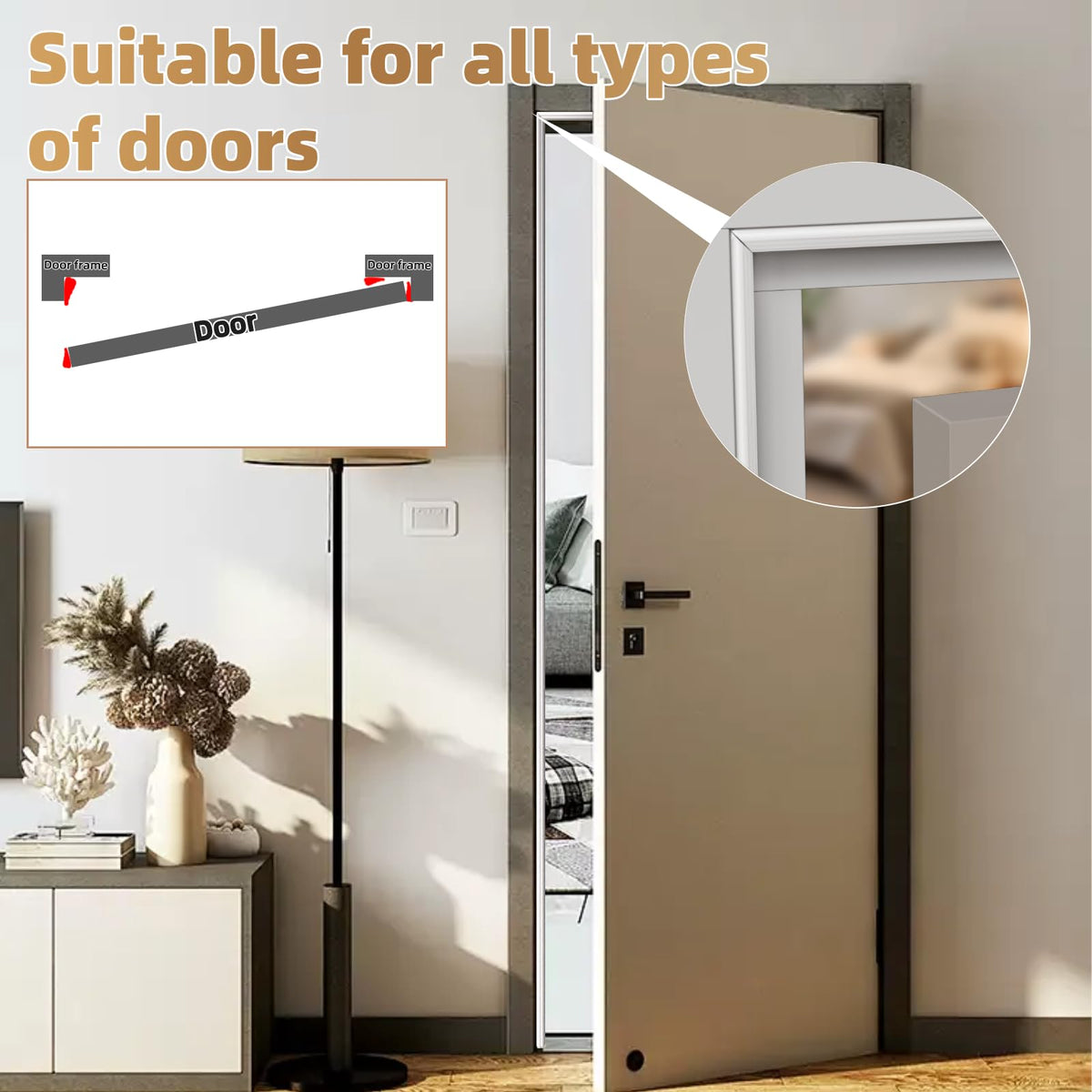 KNEELISA front-door seal along edge helps improve winter insulation.