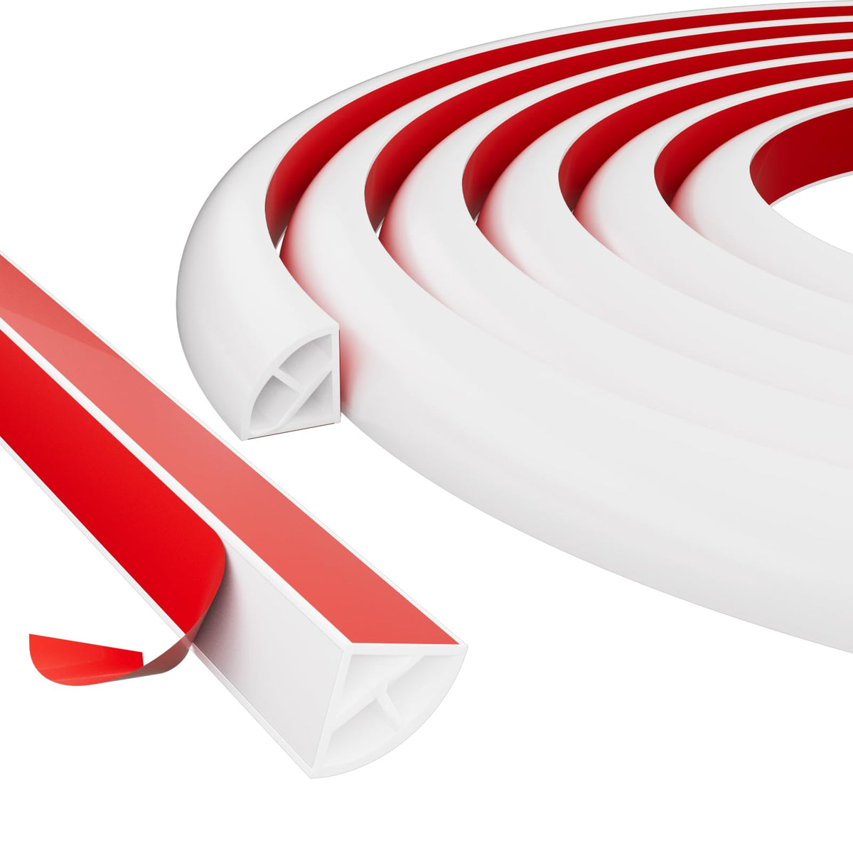 KNEELISA quarter-round molding white for seamless wall edges and edge protection