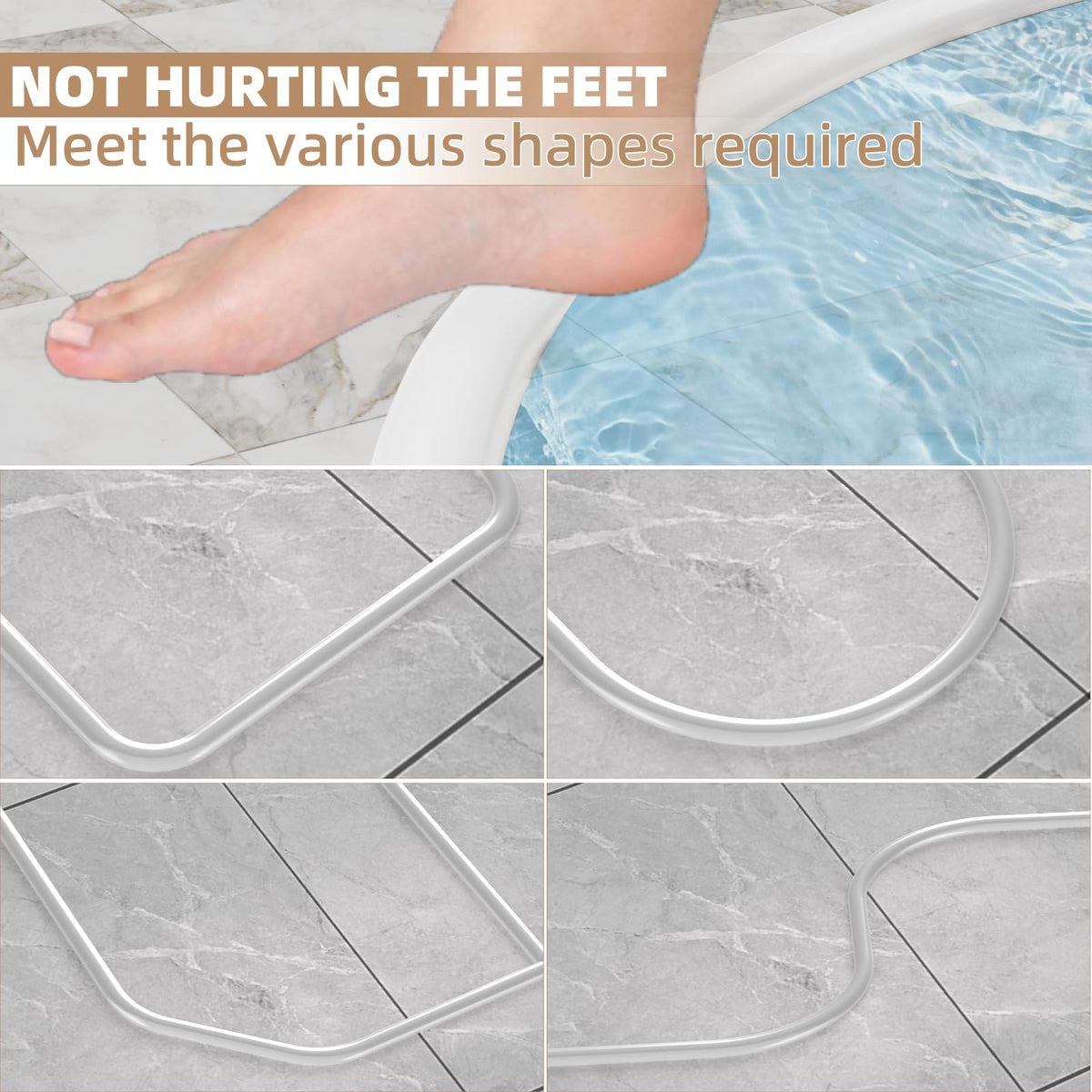 KNEELISA self-adhesive shower seal offers a strong, long-lasting barrier.