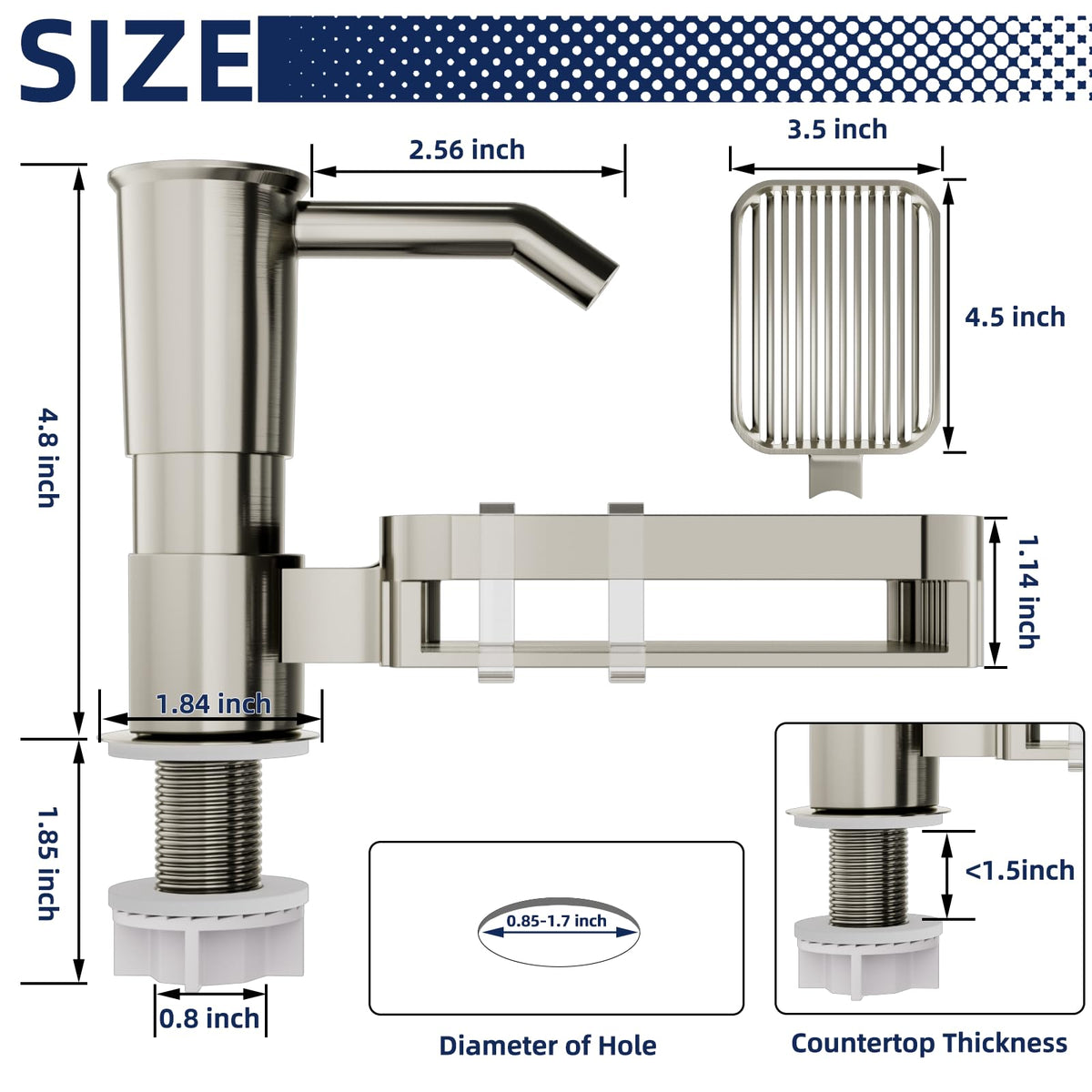 KNEELISA sponge rack design with hooks for cleaning tools and sponge