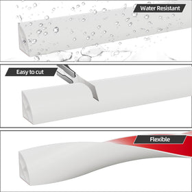Waterproof rubber surface of KNEELISA edge trim for kitchen or bath use