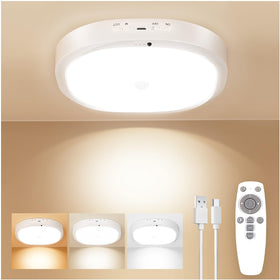 KNHUOS rechargeable motion sensor ceiling light with 10000mAh battery for long cordless use