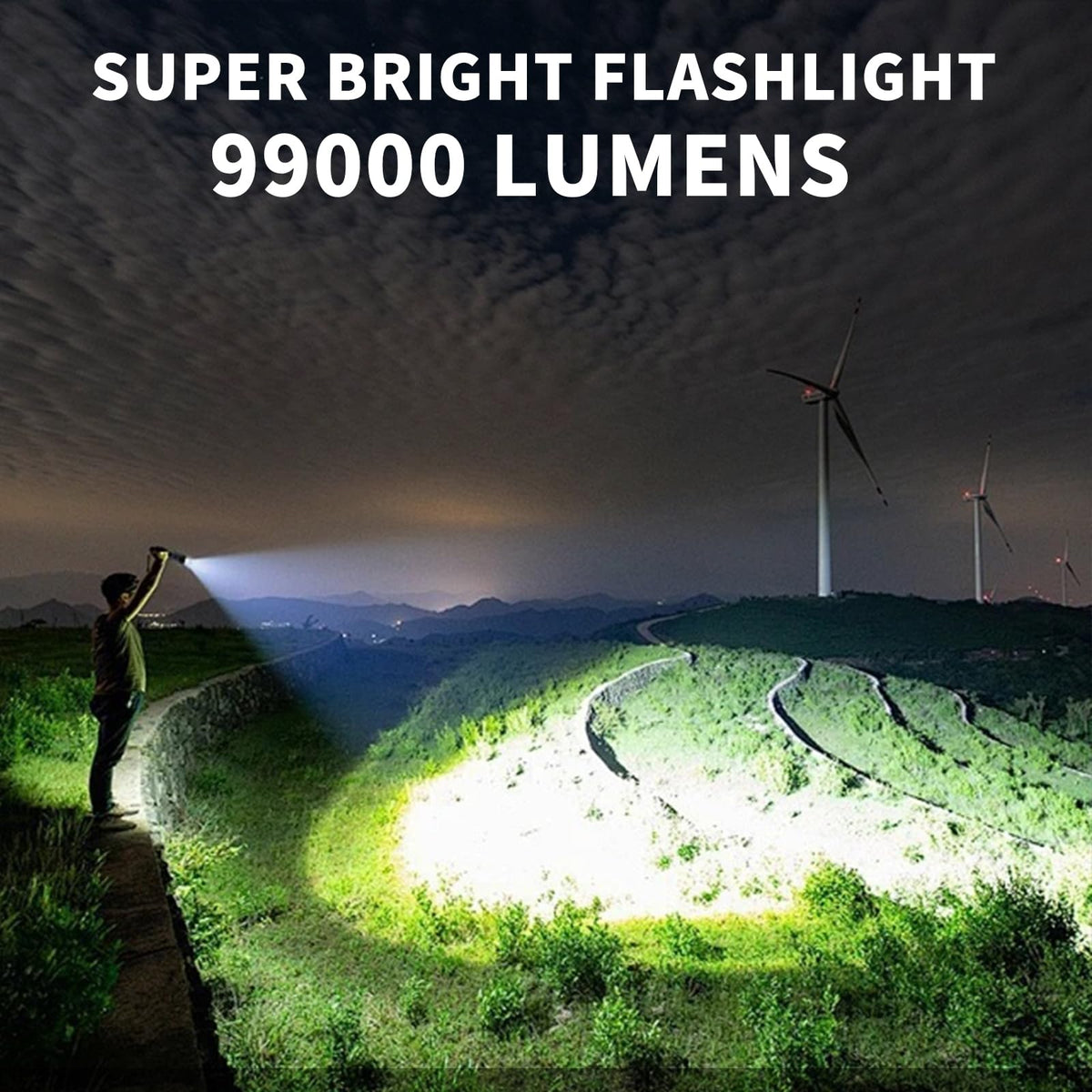 KNIBO flashlight charges quickly via USB-C and serves as a power bank.