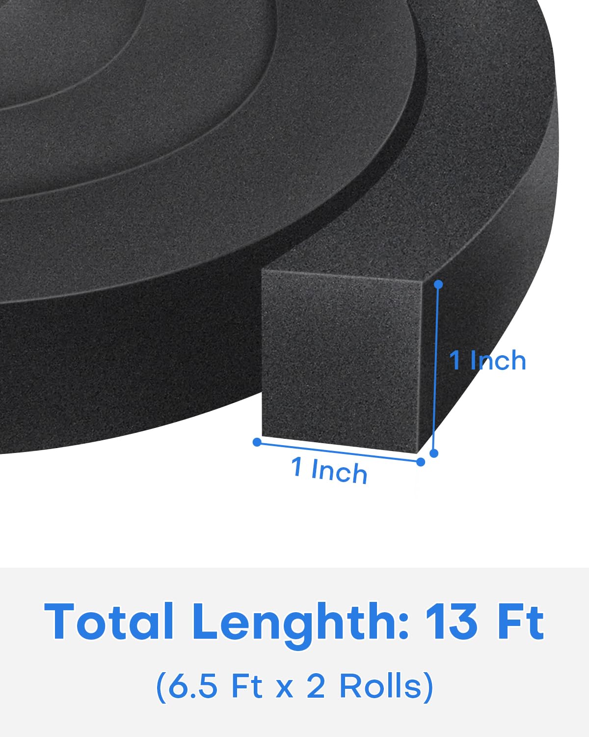Close-up of the adhesive strip highlighting soft material for safe insulation.