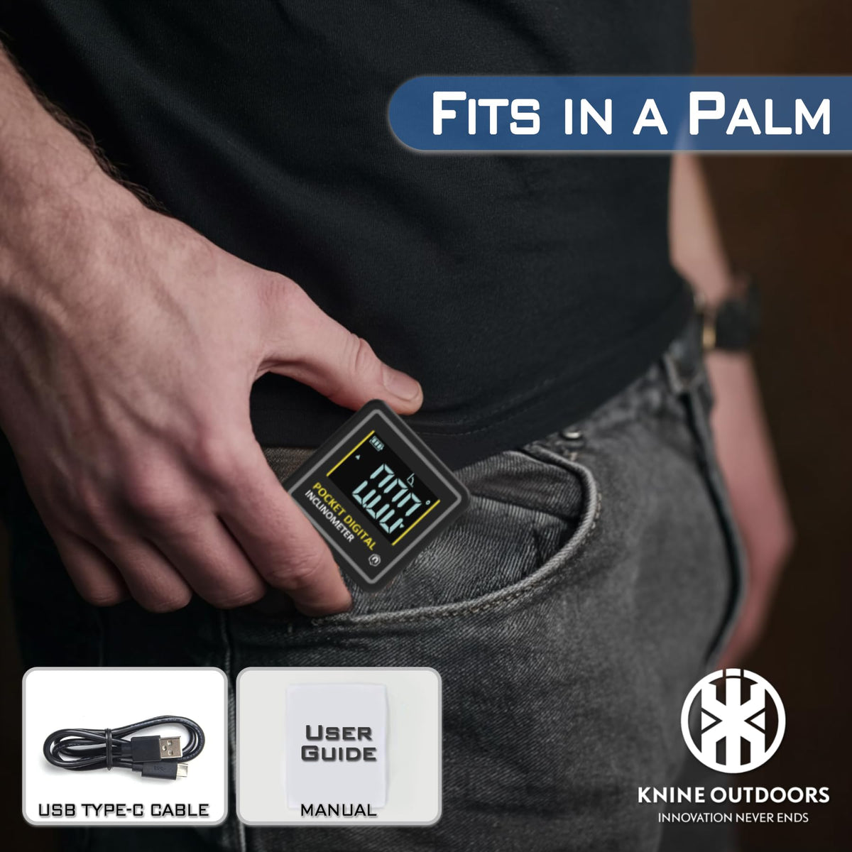 Compact plastic housing keeps KNINE OUTDOORS portable.