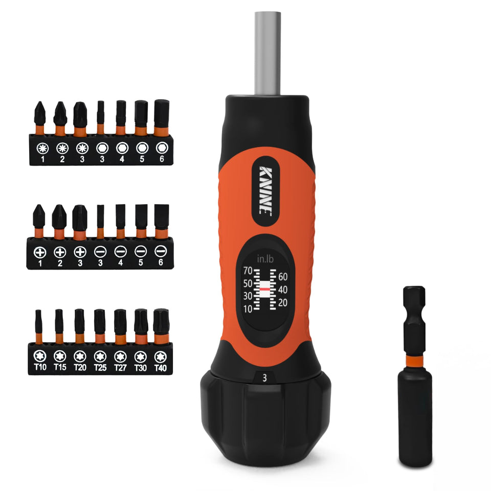 KNINE OUTDOORS Torque Screwdriver front view highlighting a compact, durable tool.