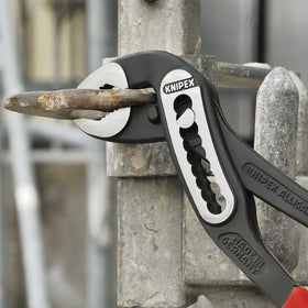KNIPEX 00 20 07 US1 12-inch alligator pliers provide strong leverage for stubborn fittings.