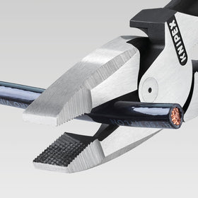KNIPEX high leverage pliers side view showing dual-material handle.