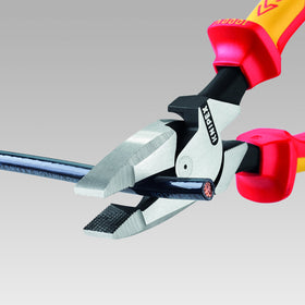 KNIPEX Tools 09 08 240 SBA showing induction-hardened cutting edges