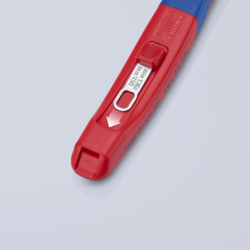KNIPEX 09 12 240 SBA induction-hardened edge delivers lasting cutting performance.