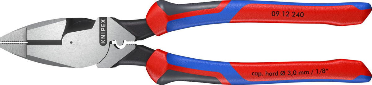 KNIPEX 09 12 240 SBA side view highlights high leverage design for strong gripping.