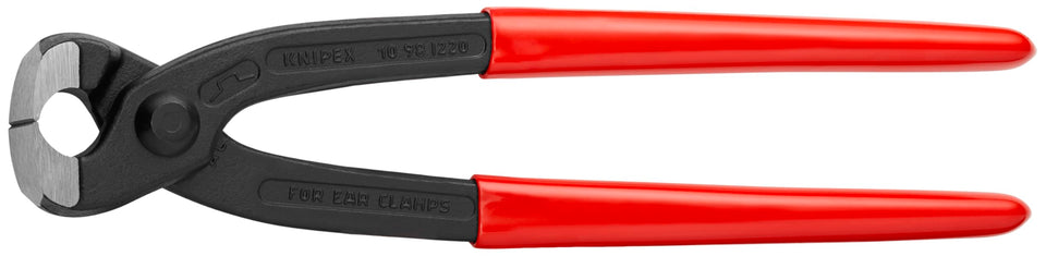 Knipex 1098i220 ear clamp pliers in use for precise 1 ear clamps