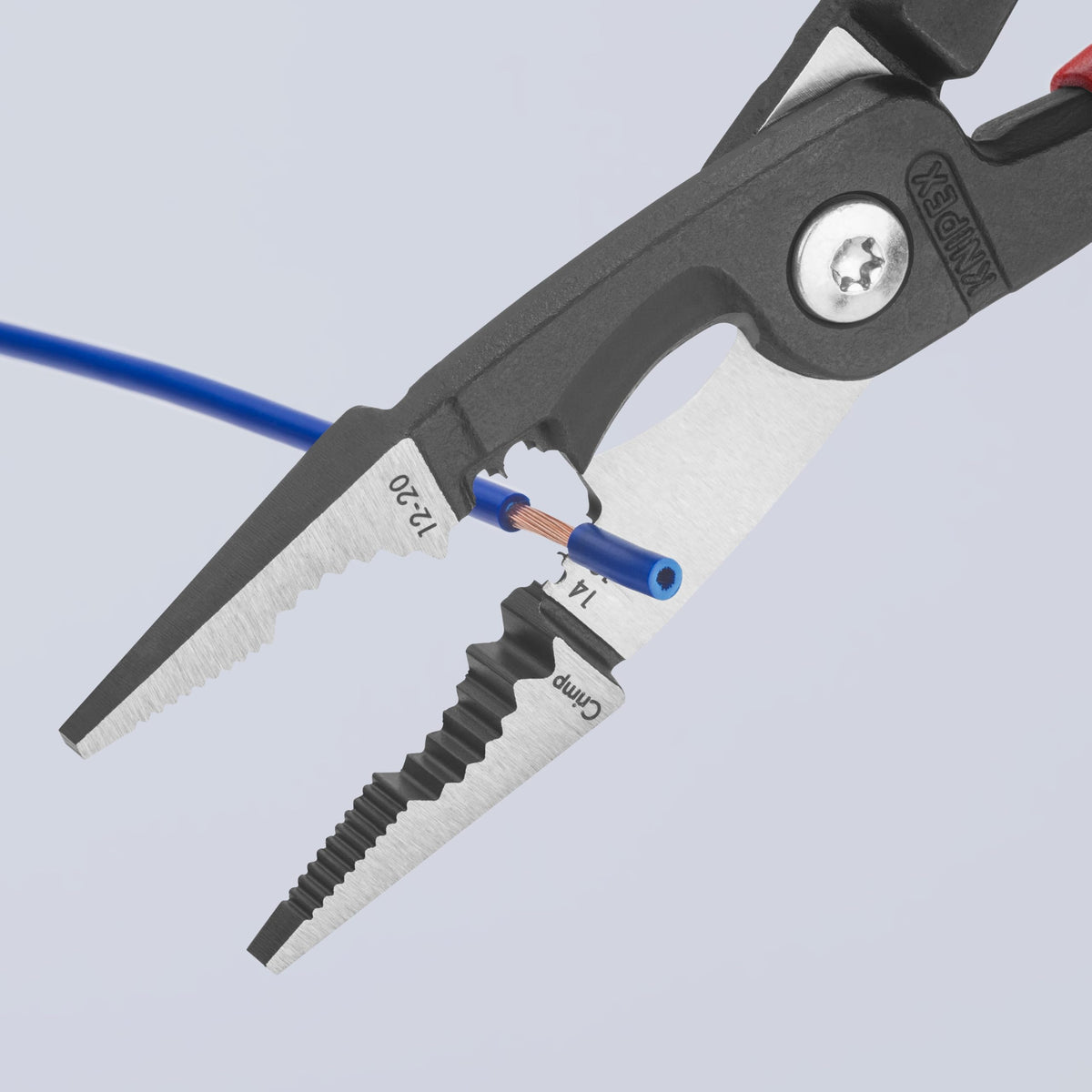 KNIPEX comfort grip handles provide ergonomic control during long installation tasks