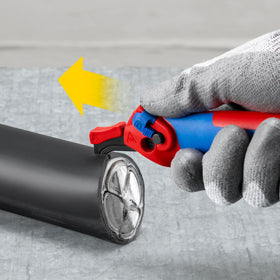 KNIPEX 16 50 145 SBA ergonomic multi-component handle offers control.