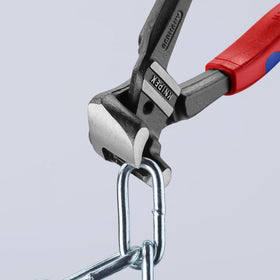 KNIPEX improved handling versus standard end nippers in tight spaces