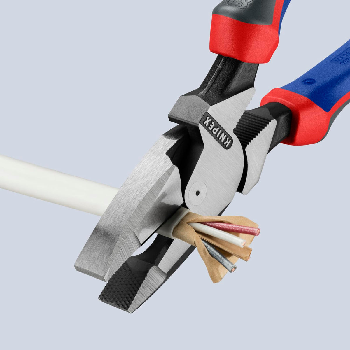 KNIPEX 64 HRC cutting edges deliver long-lasting cuts through wire types