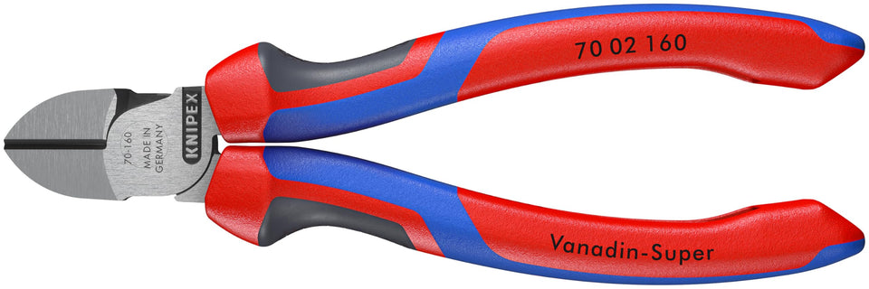 KNIPEX 70 02 160 comfort grip diagonal cutters handle close-up for ergonomic control.