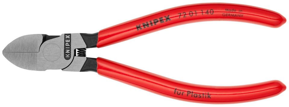 KNIPEX 72 01 140 diagonal flush cutter with flush-ground cutting face for clean cuts