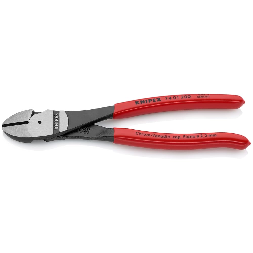 KNIPEX 74 01 200 SBA diagonal cutters in action for precise cuts