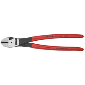 KNIPEX 74 01 250 SBA diagonal cutter front view for precise wire cuts and durability