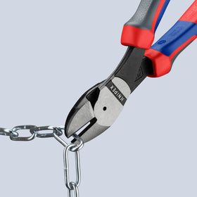 KNIPEX 74 22 200 forged-on axle for heavy-duty, continuous use.