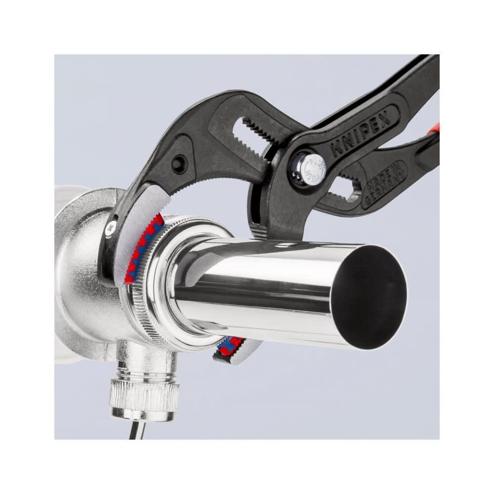KNIPEX 81-11-250 SBA replaceable soft jaws protect the workpiece surface