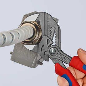 KNIPEX pliers wrench side profile highlighting slim jaws for tight spaces