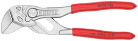 KNIPEX 86 03 125 mini wrench front view showing compact grip for chrome fittings.