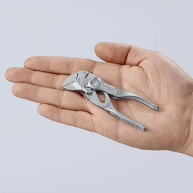 KNIPEX 86 04 100 XS pinch guard protects fingers during use.