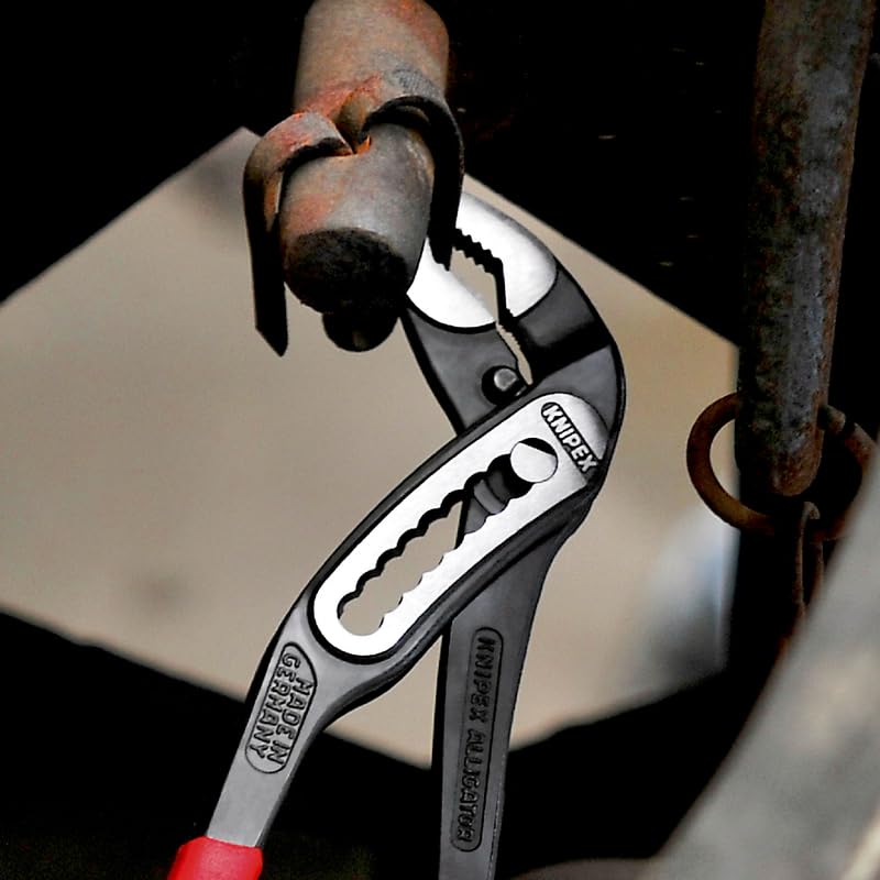 Knipex alligator pliers box-joint design provides stable leverage and durability.