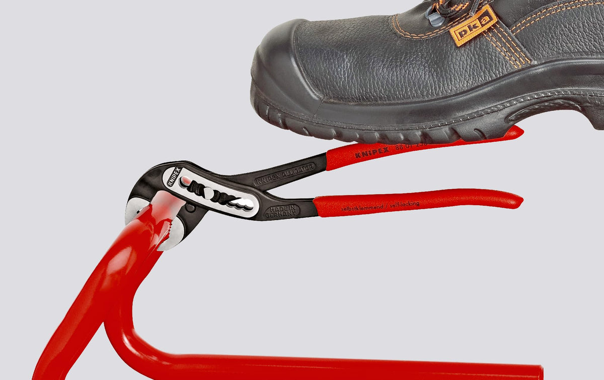 Knipex guard protects fingers from pinching during operation.