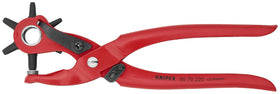 KNIPEX revolving punch pliers for leather holes with smooth operation.