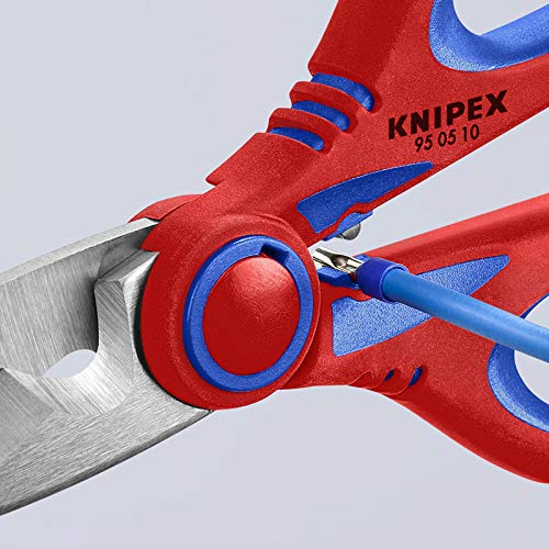 KNIPEX electricians' shears with multi-component grips for comfortable use