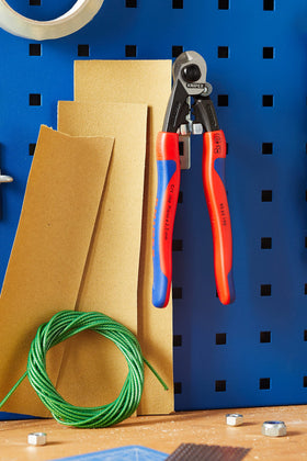 KNIPEX wire rope cutters with slim grip for comfortable use