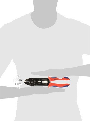 Knipex 97-22-240 crimping pliers with wire stripper head for clean prep