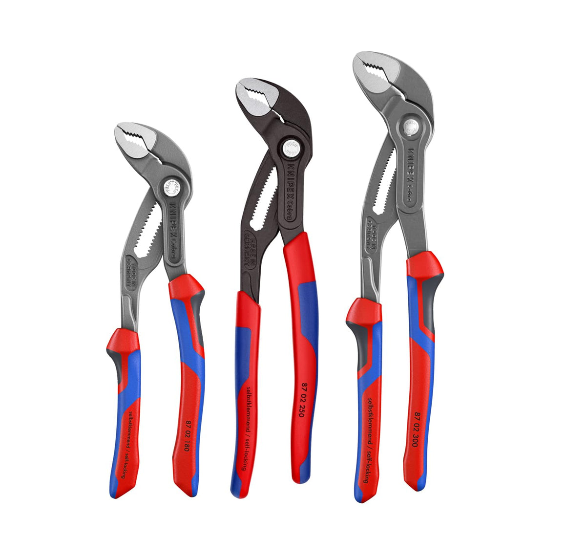 KNIPEX Cobra 7-1/4 inch pliers with comfort grip provide a firm pipe grip