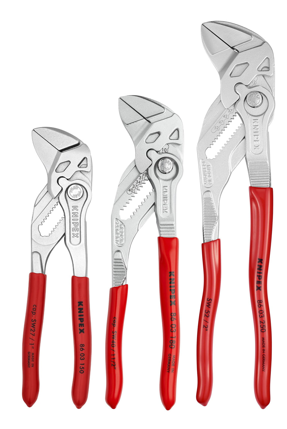 KNIPEX 6in pliers wrench with smooth jaws protects finishes during tightening