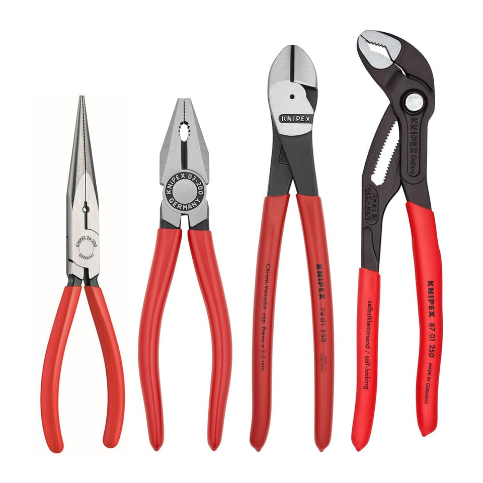 KNIPEX Cobra pliers set for durable gripping in tough tasks.