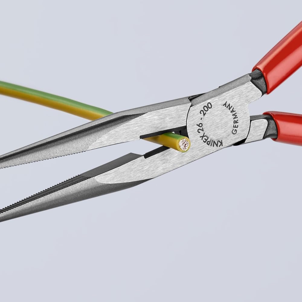 KNIPEX pliers with plastic-coated handles for comfortable use.