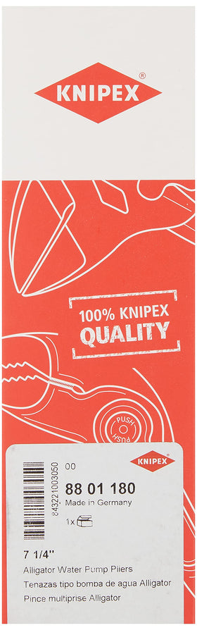 KNIPEX 8801180 box joint design provides stability under load